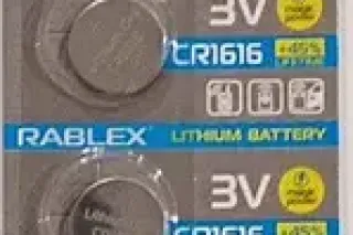 Батарейка літієва RABLEX CR1616 5шт/блістер (Ціна вказана за 5шт)