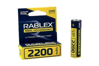 Аккумулятор Rablex Li-Ion 18650 (без защиты) 2200mAh
