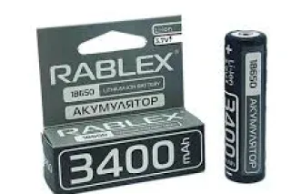 Акумулятор Rablex Li-Ion 18650 (без захисту) 3400mAh