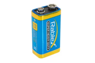 Батарейка сольова RABLEX SUPER HEAVY DUTY 6F22/9V (Крона) 1шт/плівка (Ціна вказана за 1шт) [10]