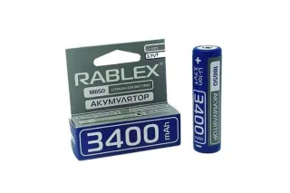 Акумулятор Rablex Li-Ion 18650 (із захистом) 3400mAh