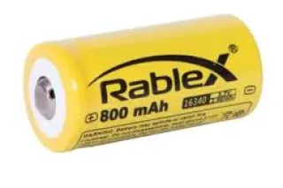 Акумулятор RABLEX 16340 для ліхтарів 800mAh RB800A