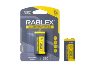 Акумулятор RABLEX 9V/Крона 250mAh 1шт/блістер (Ціна вказана за 1шт)