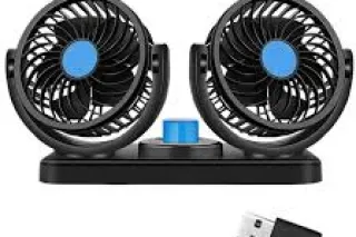 Подвійний вентилятор з регулятором потужності та USB CZ-212
