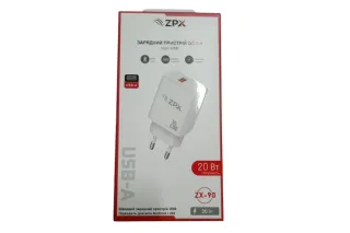 Мережевий зарядний ZPX ZX-90 (USB 20W)