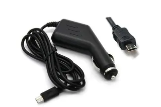Автомобильное зарядное microUSB (с литым шнуром)