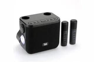 Портативна колонка 2 мікрофона bluetooth TG-545DK-B (BLACK)