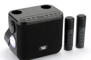 Портативна колонка 2 мікрофона bluetooth TG-545DK-B (BLACK)