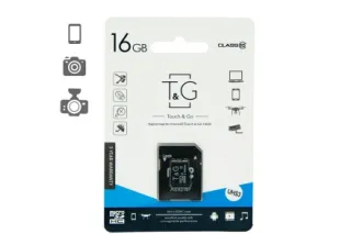 Карта памяти T&G microSDHC (UHS-3) 16GB Сlass 10 (без адаптера)