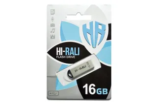 Флешка USB 16GB Hi-Rali Fit срібло