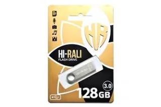 Флешка 3.0 USB 128GB Hi-Rali Shuttle срібло
