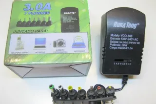 Адаптер зарядний 12V 3A + насадки 7 штук 668