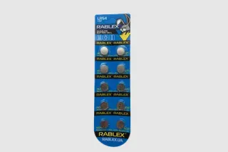 Батарейка для годинника RABLEX AG0/LR521 10шт/блістер (Ціна вказана за 10шт)