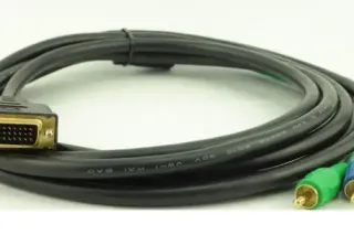 Кабель DVI-3RCA тканинний в упаковці 5 метрів
