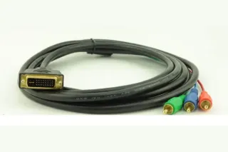 Кабель DVI-3RCA тканинний в упаковці 5 метрів