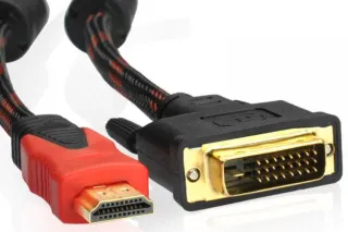 Кабель DVI-HDMI тканинний в упаковці 1,5 метрів
