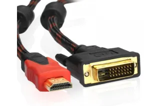 Кабель DVI-HDMI тканинний в упаковці 1,5 метрів