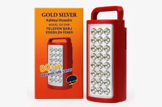 Ліхтар кемпінговий з повербанком 24LED GOLD SILVER GS-2400