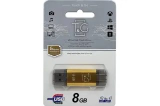 Флешка USB 8GB T&G Type-C 009 Star золото