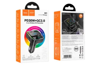ФМ модулятор HOCO E81 (PD30W+QC3.0+Bluetooth)
