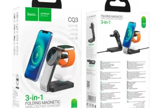 Підставка для телефону з бездротовою зарядкою HOCO CQ3 Noble (3 в 1)