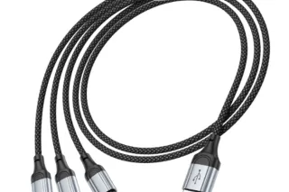 Шнур 3 в 1 Micro+IP+Type-C HOCO X102 (1М)