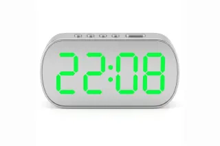 Електронний дзеркальний годинник DS-6637 / GREEN