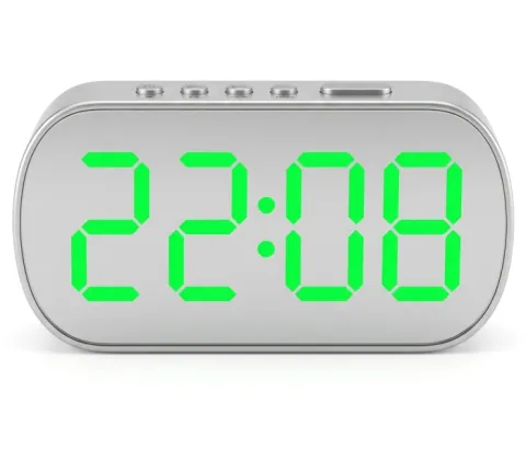Електронний дзеркальний годинник DS-6637 / GREEN