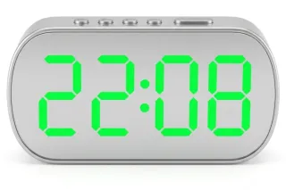 Електронний дзеркальний годинник DS-6637 / GREEN