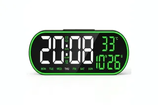 Електронний годинник з пультом GH8021 / WHITE & GREEN