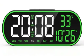 Електронний годинник з пультом GH8021 / WHITE & GREEN