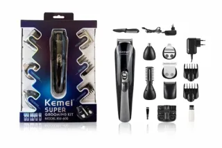 Набір для стрижки волосся акумуляторний KEMEI KM-600 (11 в 1)