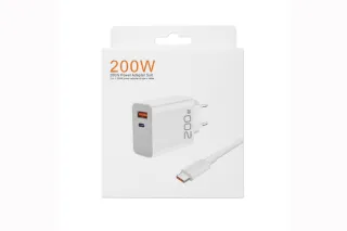 Мережеве зарядне 200W з кабелем Type-C (USB/PD