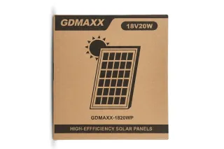 Сонячна панель GDMAX-1820WP (42x39x2.5sm) 20W