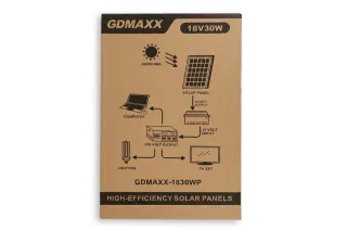 Сонячна панель GDMAX-1830WP (61x38x2.5sm) 30W