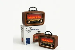 Радіоприймач-камін зі знімним акб та bluetooth NNS NS-901BT (Type-C)