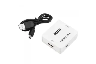 Перехідник HDMI-VGA (у коробці) з живленням