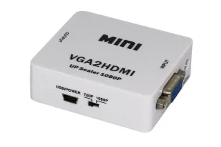 Перехідник VGA-HDMI (у коробці) з живленням