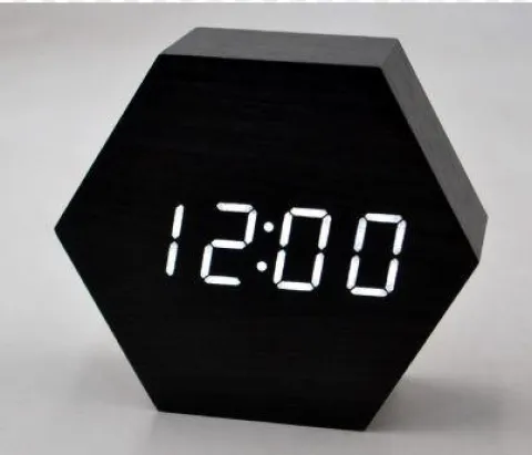 Електронний годинник під дерево 876-6/WHITE