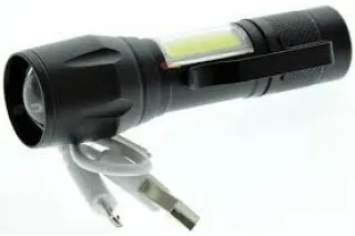 Міні світлодіодний ручний ліхтар з боковим підсвічуванням ЗУ microUSB BL-513