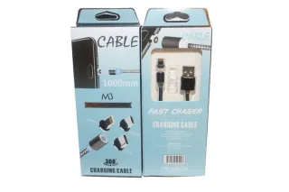 Шнур microUSB магнітний M3 (4991)