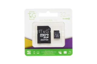 Карта пам'яті microSDHC (UHS-1) 32GB class 10 T&G (з адаптером)