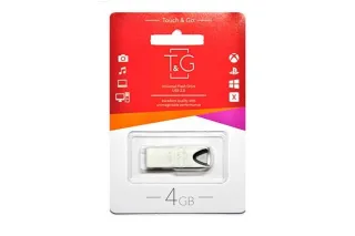 Флешка USB 4GB T&G метал 117 сірий