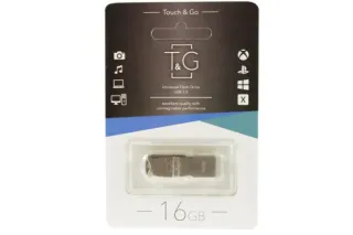 Флешка USB 16GB T&G метал 117 сірий
