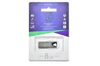 Флешка USB 8GB T&G метал 117 черный