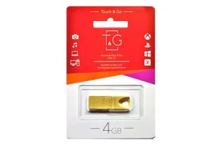 Флешка USB 4GB T&G метал 117 золотой