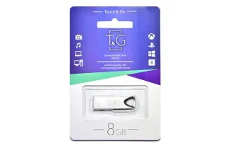 Флешка USB 8GB T&G метал 117 сірий