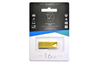 Флешка USB 16GB T&G метал 117 золотий