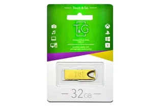 Флешка USB 32GB T&G метал 117 золотой