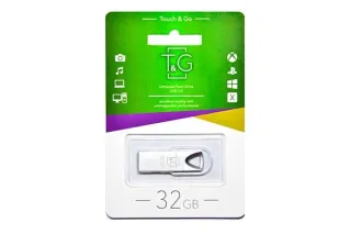 Флешка USB 32GB T&G метал 117 сірий